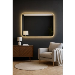 Lustro w ramie MDF SLIM z podświetleniem - GERDA LED